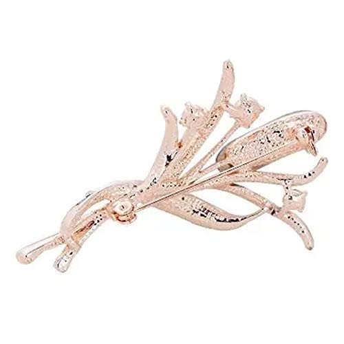 PULABO 1 broche de flor blanca para mujer, ramillete de boda, vestido de novia, bufandas chal clip para dama joyería bolsa ornamento cómodo y respetuoso del medio ambiente duradero