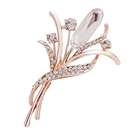 PULABO 1 broche de flor blanca para mujer, ramillete de boda, vestido de novia, bufandas chal clip para dama joyería bolsa ornamento cómodo y respetuoso del medio ambiente duradero