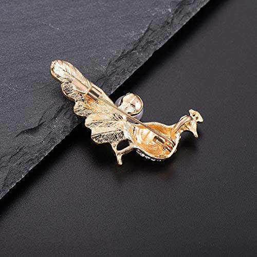 PULABO 1 broche de perlas de pavo real para mujer, ramillete de boda, vestido de novia, bufandas chal con clip de bolsa de adorno de calidad superior y creativo. Durable