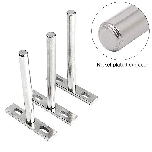 Pulluo Soporte de Estante Flotante 6pcs Soporte de Estante Invisible Oculto T Escondido de Metal Oculto con Tornillos para Muebles Decoración de Pared Soporte de Estantería Plateado, 70 x 68mm