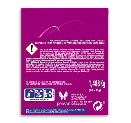 Puntomatic Detergente en Pastilla Ropa Color - 24 Lavados