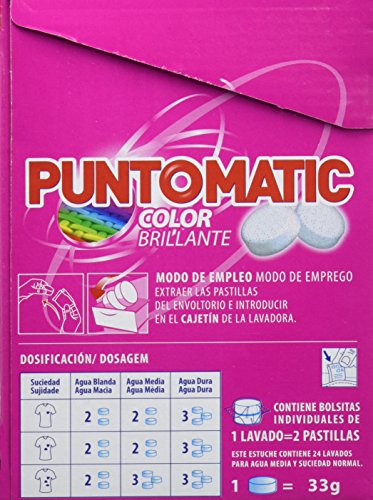 Puntomatic Detergente en Pastilla Ropa Color - 24 Lavados