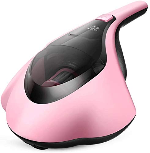 PUPPYOO Aspiradoras de Futones Mini limpiador Para Eliminar Acaros de Hogar con UV Luz de Rayos Ultravioleta, Aspirador de Mano para Colchones, Modelo WP607,Color Rosado