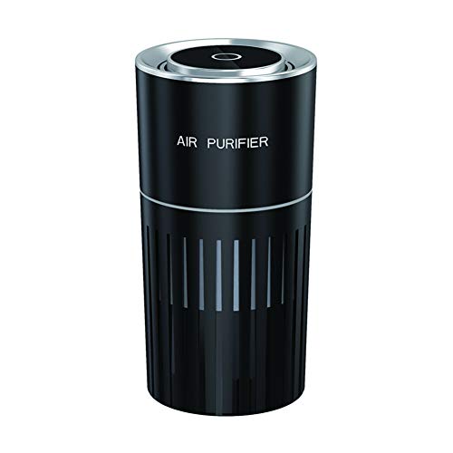 Purificador De Aire Con Filtro Hepa, Para El Hogar Con Filtro Hepa Purificadores De Aire De Escritorio Para El Limpiador De Aire Del AutomóVil, Para AléRgenos, Humo, Polen, Mascotas, Cabello,Negro