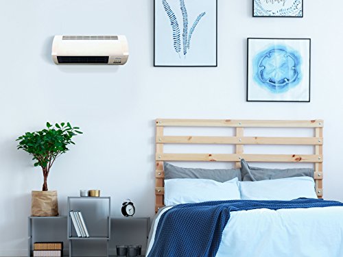 PURLINE HOTI M50 Calefactor cerámico Split de Pared 1000W / 2000W con Mando a Distancia y termostato Regulable