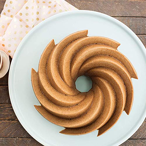 QAQGEAR Molde para molde para pasteles en espiral, antiadherente, de silicona, redondo, para hornear, ideal para fiestas, vacaciones para mousse, brownie de chocolate gasa tarta de queso fondant