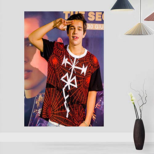 QAQTAT Austin Mahone Singer Carteles e Impresiones Lienzo Pintura Cuadros de Pared para Sala de Estar Arte Moderno Decoración de la Pared del hogar 50 * 75 cm (Sin Marco)