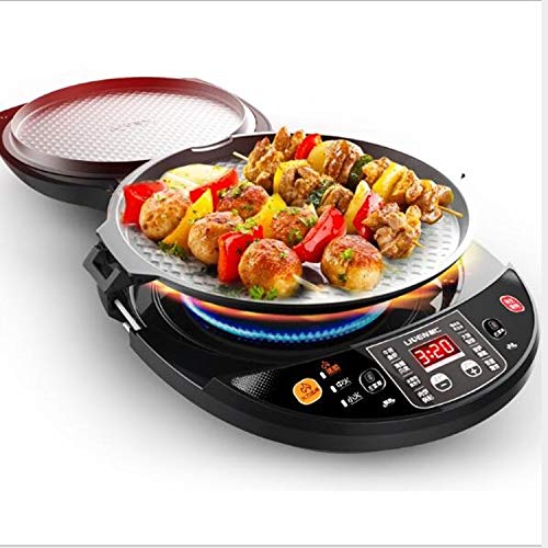 Qazwsxedc para la Cocina Automática de Doble eléctrico de calefacción domésticos Recipiente for Hornear la Torta de panqueque máquina eléctrica Clang (Oro) ZYS (Color : Gold)