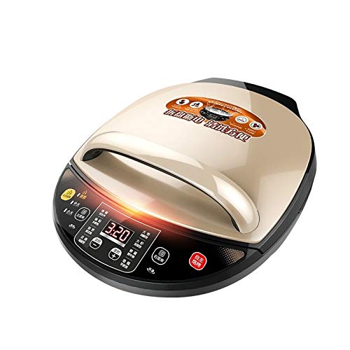 Qazwsxedc para la Cocina Automática de Doble eléctrico de calefacción domésticos Recipiente for Hornear la Torta de panqueque máquina eléctrica Clang (Oro) ZYS (Color : Gold)