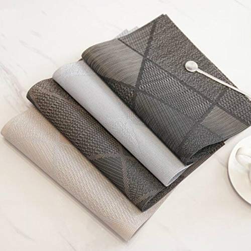 Qazwsxedc para la Cocina SHL 6PCS Creativo Respetuoso del Medio Ambiente Simple Tabla Mats Taza de café cojín, Tamaño: 30x45cm (Negro) (Color : Brown)