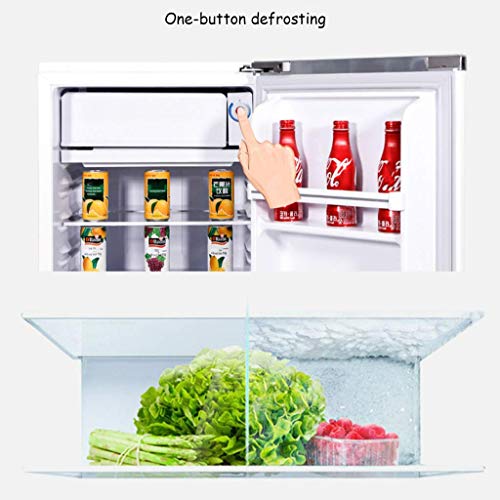 QCYSK Mini-refrigerador 71L Nevera bajo mostrador con Compartimento Enfriador Cubierto - Descongelación con un botón - Adecuado para Oficina, Dormitorio o apartamento con estantes Ajustables