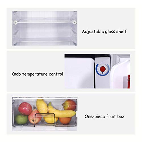 QCYSK Mini-refrigerador 71L Nevera bajo mostrador con Compartimento Enfriador Cubierto - Descongelación con un botón - Adecuado para Oficina, Dormitorio o apartamento con estantes Ajustables