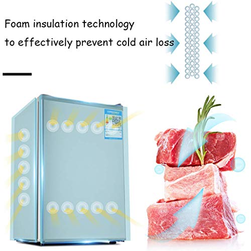 QCYSK Mini-refrigerador 71L Nevera bajo mostrador con Compartimento Enfriador Cubierto - Máquina de Almacenamiento de Alimentos para Bebidas pequeñas para Oficina, Dormitorio o apartamento c