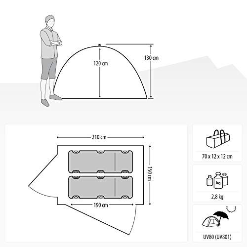 Qeedo Quick Palm Tienda de Playa UV (Quick-Up-System) - Naranja