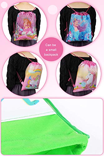 Qemsele Bolsa Mochilas Bolsas de cumpleaños, 12Pcs Tema Reutilizable Bolsas de Fiesta cordón Mochila Bolsas para cumpleaños niños la Fiesta favorece la Bolsa, Rellenos Bolsas Fiesta (LOL)