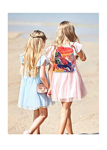 Qemsele Bolsa Mochilas Bolsas de cumpleañoscordón Dibujos Animados Mochila Bolsas para cumpleaños niños y Adultos la Fiesta favorece la Bolsa, Rellenos Bolsas Fiesta 12Pcs (Avengers, W10 * H12)