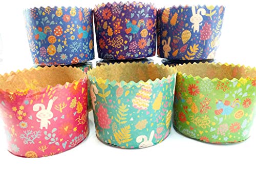 QG Group - Molde de papel para panettone para niños de 1 a 20 unidades, altura de 3,54 x 2,75 pies de ancho (9 cm x 7 cm)