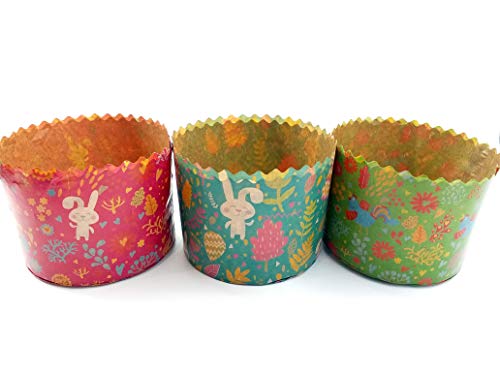 QG Group - Molde de papel para panettone para niños de 1 a 20 unidades, altura de 3,54 x 2,75 pies de ancho (9 cm x 7 cm)