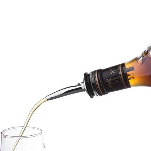 QH-Shop Vertedores Acero Inoxidable Espíritu Velocidad Botella Vertedores Boquilla Cónica con Tapones de Goma de Oliva Vinagre Licor 12 Pcs