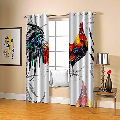 QHDIK Cortinas Opacas Térmicas Polla Cortinas Salón Opacas con Ollaos 2 Piezas para Dormitorio Oficina Reduccion Ruido Proteccion Intimidad 2X 117x 183 cm(An x Al)