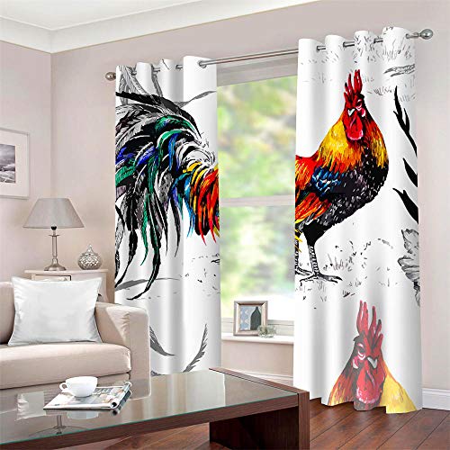 QHDIK Cortinas Opacas Térmicas Polla Cortinas Salón Opacas con Ollaos 2 Piezas para Dormitorio Oficina Reduccion Ruido Proteccion Intimidad 2X 117x 183 cm(An x Al)