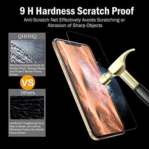 QHOHQ 3 Piezas Protector de Pantalla para iPhone L2 [6.1"] con 2 Piezas Protector de Lente de Cámara, Cristal Templado Membrana, [9H Dureza] - HD - [Anti-Arañazos]