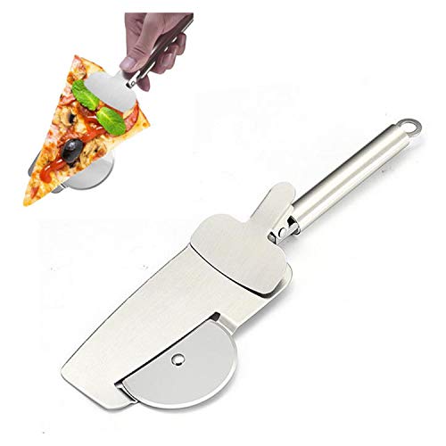 Qiajie Acero Inoxidable 4 en 1 Cortador de Pizza Pizza Portable de la Torta del Rodillo Pala máquina de Cortar de la Cocina del hogar