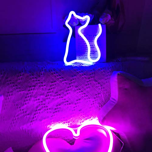 QiaoFei - Luz de neón con forma de flamenco LED, para decorar fiestas, cumpleaños, habitación de los niños, sala de estar, decoración de fiesta de boda, color rosa