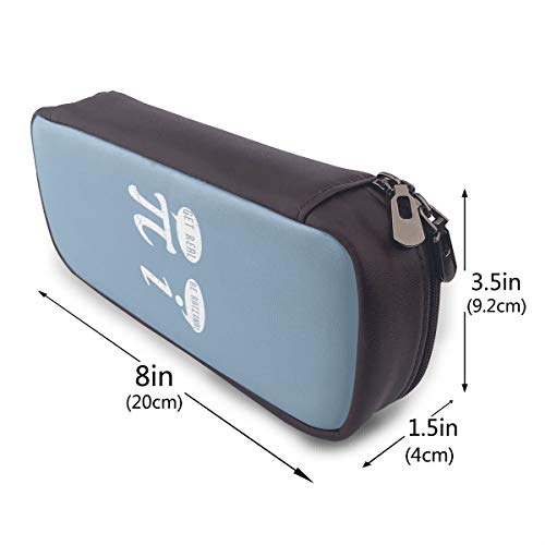 Qichuang Be Rational - Estuche de Piel sintética con Cremallera para lápices y artículos de papelería para niñas y niños, Negro, Talla única