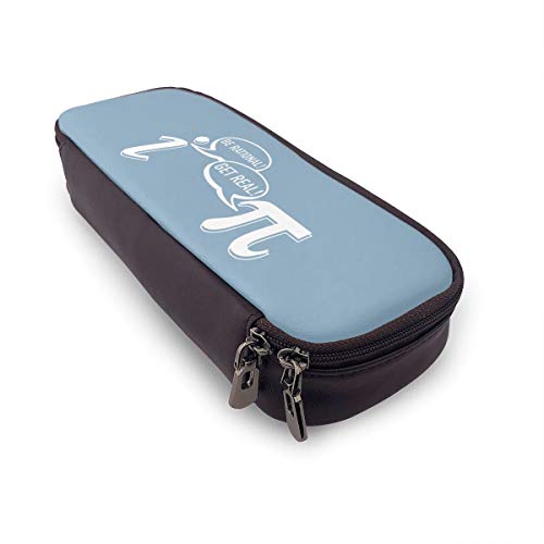 Qichuang Be Rational - Estuche de Piel sintética con Cremallera para lápices y artículos de papelería para niñas y niños, Negro, Talla única
