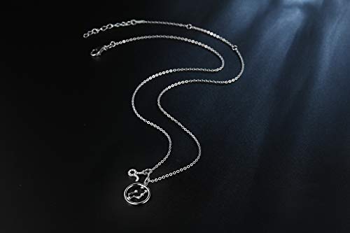Qings Collar Plata Mujer Zodíaco Tauro Cadenas Plata Mujer Collares Colgante Horóscopo, Astrología Fiesta