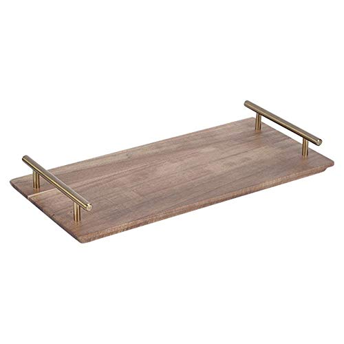 Qingsb Plato de Madera Rectángulo Pastel de Estilo japonés Postre Pastelería Sala de exposiciones Bandeja de exhibición Bandeja de Frutas Restaurante Plato de Sushi, 30x21cm