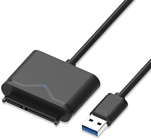 QINGTIAN Cable SATA a USB 3.0,Cable convertidor de Adaptador USB 3.0 a Sata,para 2.5 3.5 SSD HDD Soporte de Controlador de Unidad de Disco Duro UASP