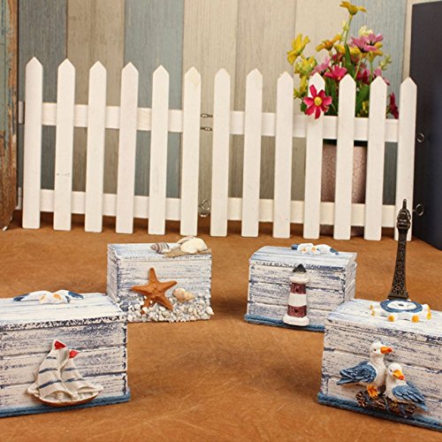 qinlee Océano Serie de madera caja joyero caja de caja de bombones pequeñas joyas Cumpleaños Aniversario Regalo Buzón para Unisex, Madera, style 3, 7.3 * 5.5 * 5.2cm