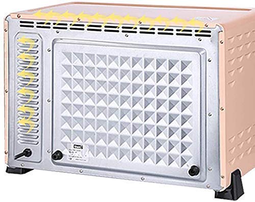 Qinmo Horno eléctrico, Bandeja de horno de múltiples funciones de sobremesa Horno eléctrico que incluye giratoria Tenedor soporte giratorio Tenedor de escoria bandeja 40L Rosa (Color: Rojo), Color: Ro