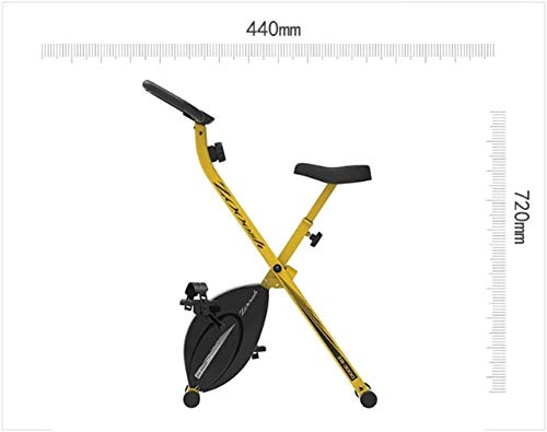 Qinmo Pedal de Bicicleta de Ejercicios bajo Techo, Control de la Bicicleta magnética Cubierta de Asiento Ajustable Plegable los Deportistas Bicicleta estática (Color : Black)