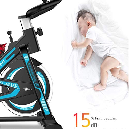 Qinmo Profesional Cubierta Deportes de Bicicletas Casa Equipo de la Aptitud cómodo Asiento de Bicicleta de Gimnasio con bajo Nivel de Ruido Sistema de Correa de transmisión (Color : Red)