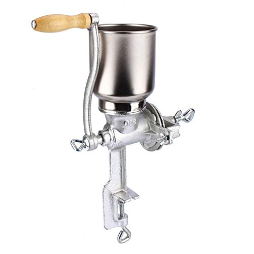 Qiusa Manual Maíz Grinders Máquina de Mano Harina de Trigo Grano Multigrain Tuerca Molinos de Calidad Premium Hierro Fundido Casa Herramienta de Cocina