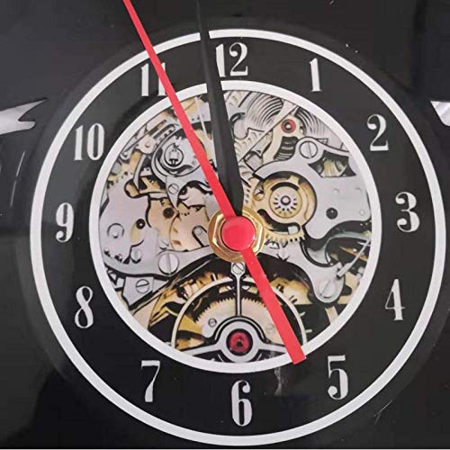 QKSZ Vinilo Reloj Pared Disco de Vinilo Diseño Moderno Relojes creativos de carnicería Reloj de Pared Decoración para el hogar Regalo silencioso para su Novio Reloj