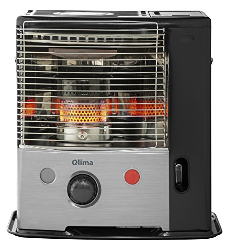 Qlima R7127TC - Calefactor (Calentador infrarrojo, 13,5 h, Interior, Negro, Acero inoxidable, Giratorio, 2700 W)