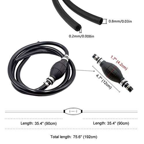 QLOUNI Bomba de Combustible de Mano de Gasolina Sifón con Bomba de Transferencia de Combustible con Abrebotella Perfecto para SUV, MPV, Cortadora de Césped, Acuarios,etc