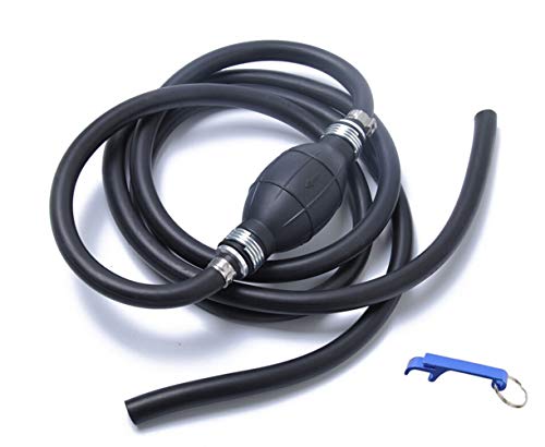 QLOUNI Bomba de Combustible de Mano de Gasolina Sifón con Bomba de Transferencia de Combustible con Abrebotella Perfecto para SUV, MPV, Cortadora de Césped, Acuarios,etc