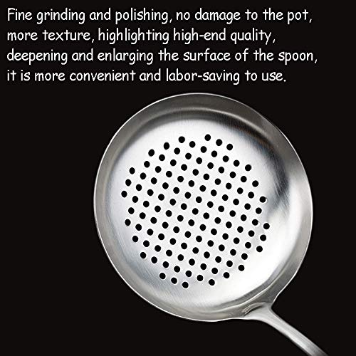 QLSN Colador Acero Inoxidable Malla Fina, Tamizar Tamices Strainer Pasta Colander Cocina Cedazos,Cuchara para Fugas Casera De Acero Inoxidable 304 Espesada.