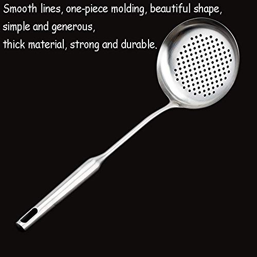 QLSN Colador Acero Inoxidable Malla Fina, Tamizar Tamices Strainer Pasta Colander Cocina Cedazos,Cuchara para Fugas Casera De Acero Inoxidable 304 Espesada.
