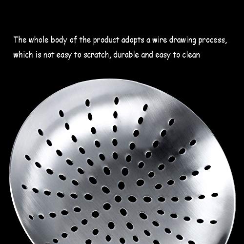 QLSN Colador Acero Inoxidable Malla Fina, Tamizar Tamices Strainer Pasta Colander Cocina Cedazos,Cuchara para Fugas Utensilios De Cocina Domésticos Cuchara con Filtro para Ollas Calientes.