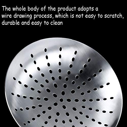 QLSN Colador Acero Inoxidable Malla Fina, Tamizar Tamices Strainer Pasta Colander Cocina Cedazos,Cuchara para Fugas Utensilios De Cocina Domésticos Desagüe De Ollas Calientes.