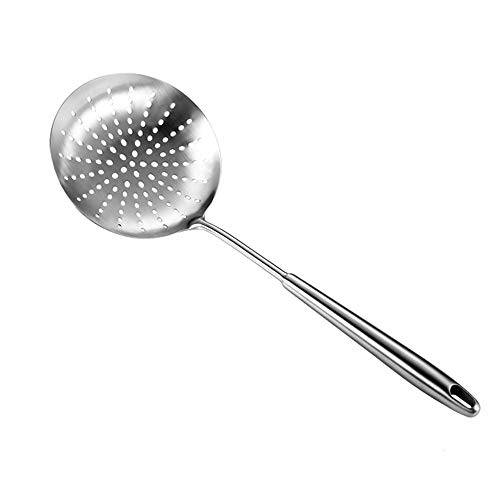 QLSN Colador Acero Inoxidable Malla Fina, Tamizar Tamices Strainer Pasta Colander Cocina Cedazos,Cuchara para Fugas Utensilios De Cocina Domésticos Desagüe De Ollas Calientes.