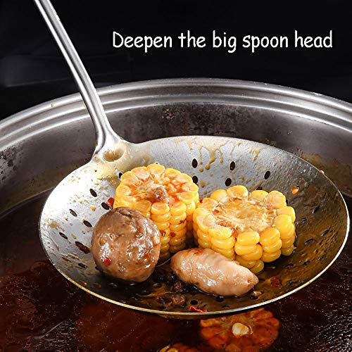 QLSN Colador Acero Inoxidable Malla Fina, Tamizar Tamices Strainer Pasta Colander Cocina Cedazos,Cuchara para Fugas Utensilios De Cocina Domésticos Desagüe De Ollas Calientes.