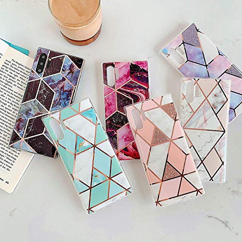 Qpolly - Carcasa de silicona para Xiaomi Redmi Note 8, Marbre Or Rose