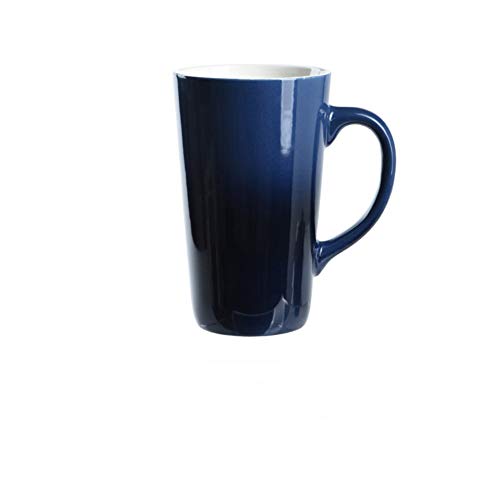 QTQHOME Taza De Té De Porcelana con Tapa Y Conjunto De Cuchara,Taza De Café De Cerámica De China,Copa De Té De Hoja Suelta,17 OZ para Té,Café,Leche,Oficina,Casa,Regalo Azul 15x9cm(6x4inch)